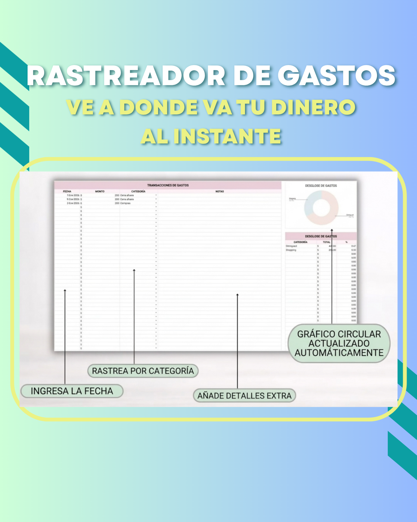 Planificador Financiero Sencillo Mensual - ¡Ahorra y Sal de DEUDAS! 💰🔒