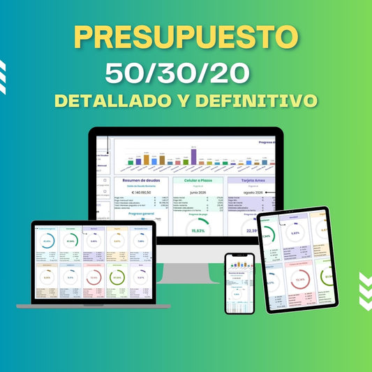 Presupuesto 50/30/20 - ¡Tus finanzas a otro nivel! 📈💰