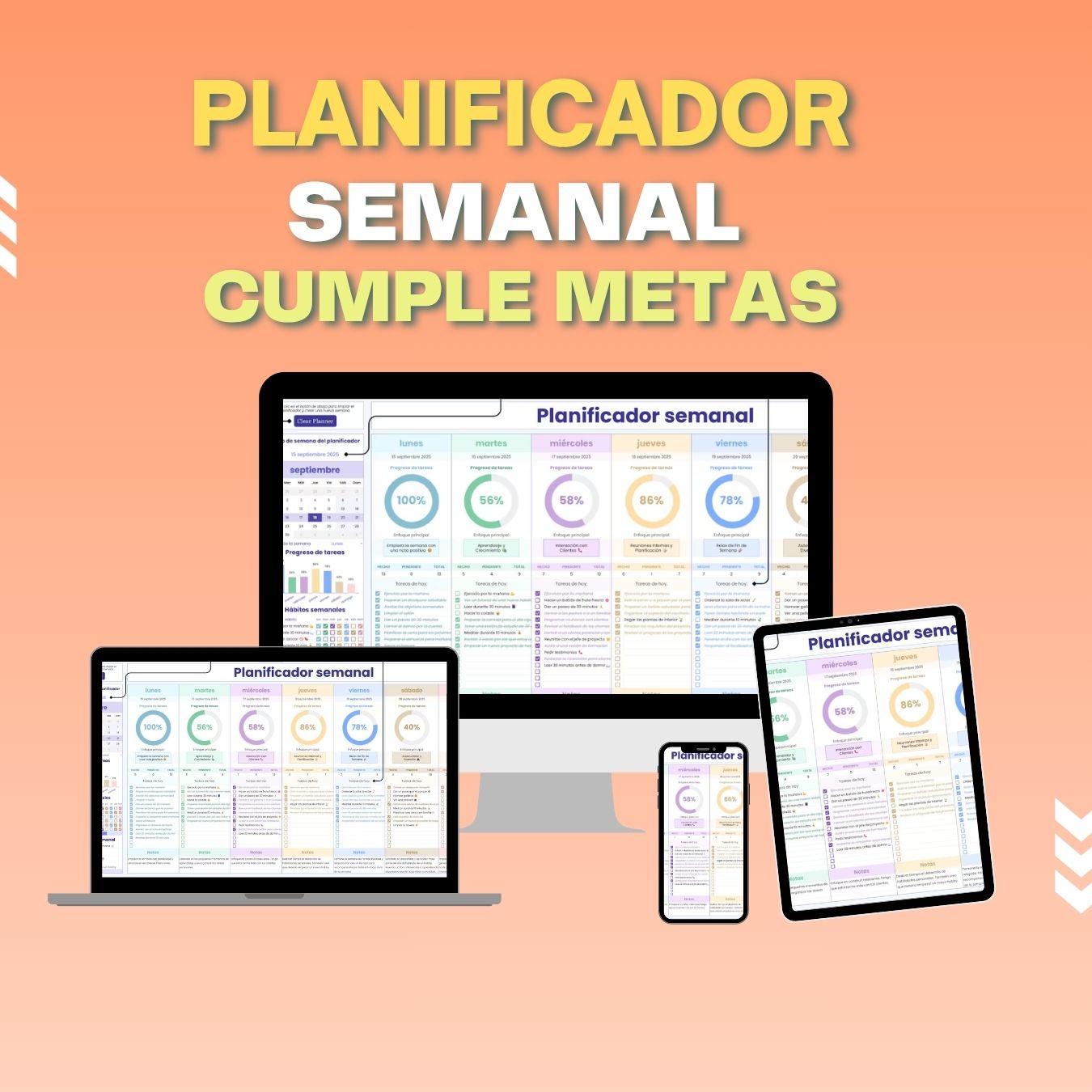 Planificador Semanal 📆✅ ¡Planifica y CUMPLE con todos tus OBJETIVOS! ✅