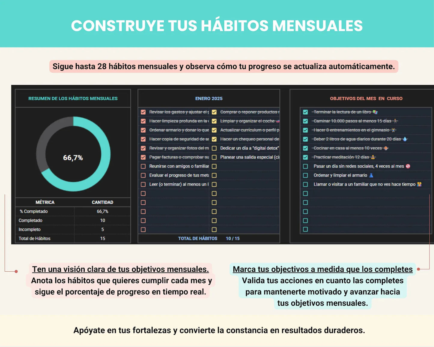 Seguimiento de HÁBITOS - ¡Cumple tu palabra!🫶🏼📣