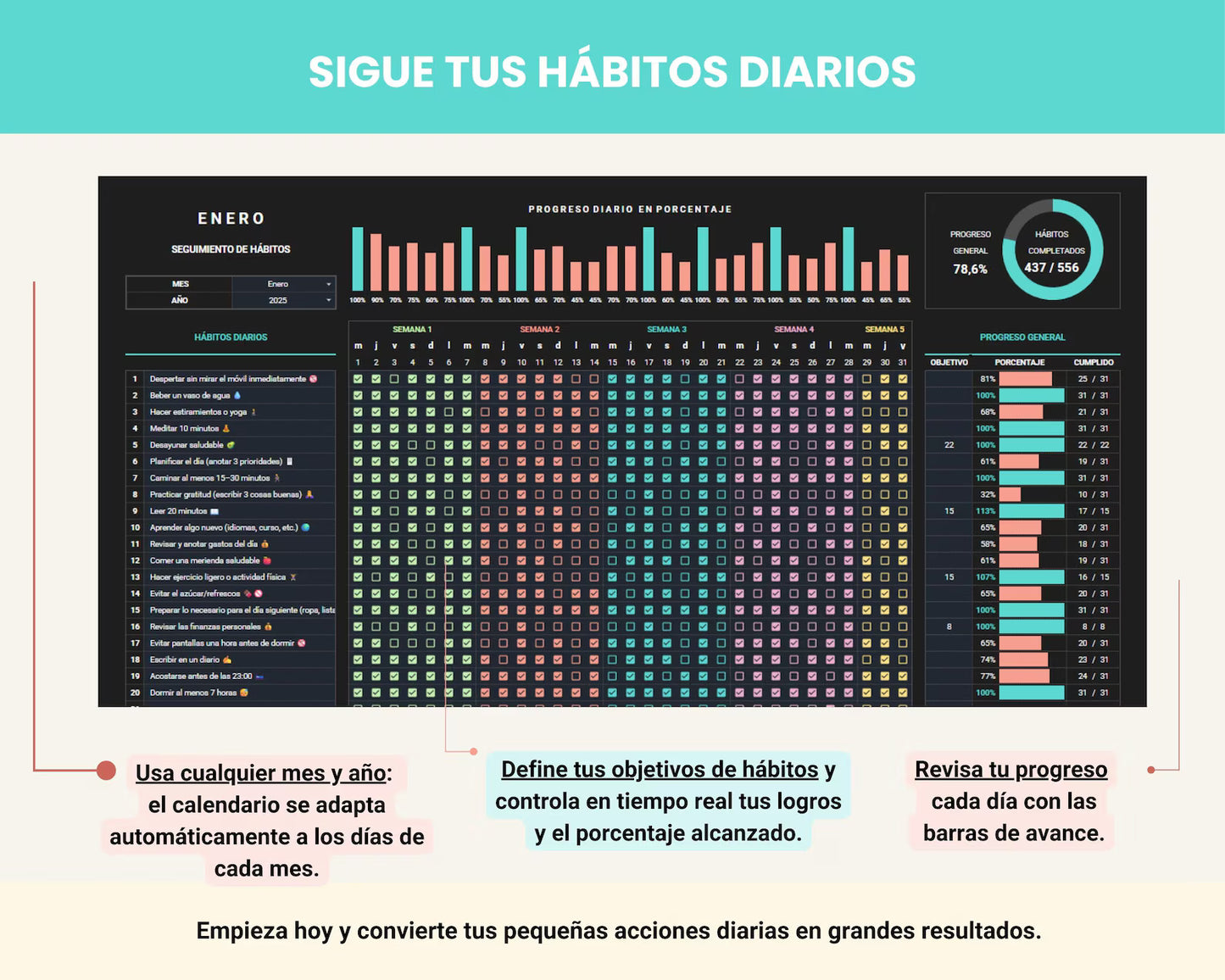 Seguimiento de HÁBITOS - ¡Cumple tu palabra!🫶🏼📣