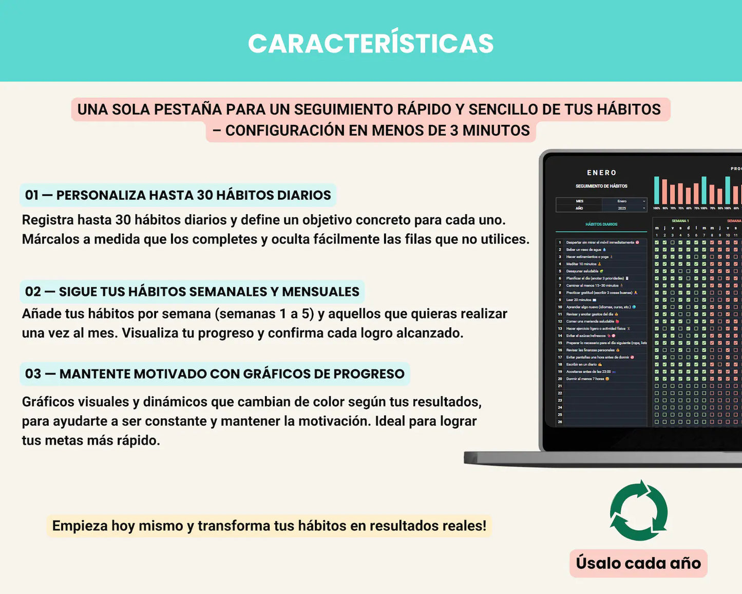 Seguimiento de HÁBITOS - ¡Cumple tu palabra!🫶🏼📣